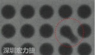 BGA空焊,導(dǎo)通孔(via)連接焊墊